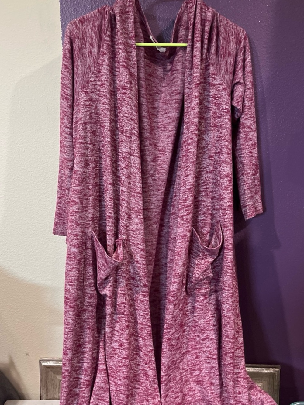LuLaRoe Marled Open-Front Duster in Berry Mix